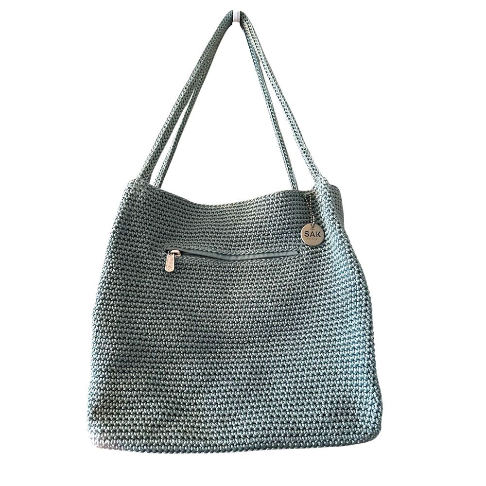 The SAK Original Blue Crochet Shoulder Bag